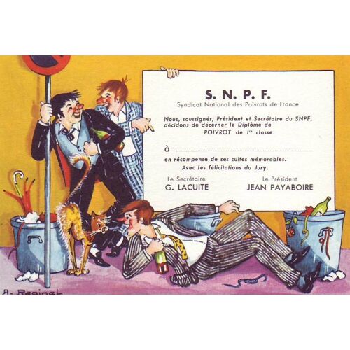 Syndicat National Des Poivrots De France - Ref 001 517