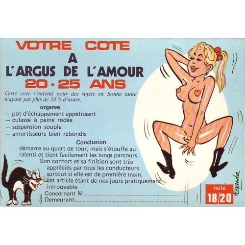 Votre Cote A L'argus De L'amour - 20/25 Ans - Ref 001 499