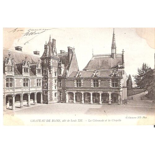 Chateau De Blois Aile Louis Xii, La Colonnade Et La Chapelle N&b