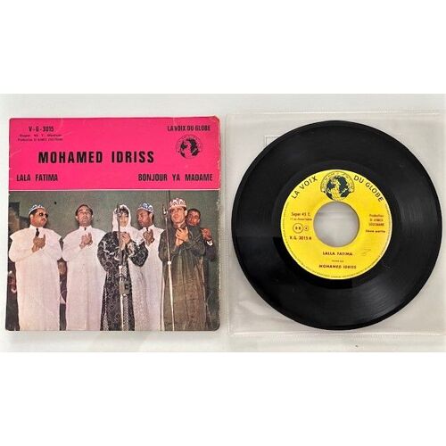 Mohamed Idriss 45t Vinyle" Lala Fatima/Bonjour Ya Madame" Rare 45t Single