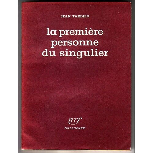 La Première Personne Du Singulier