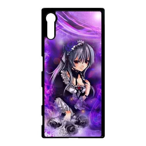 Coque Xperia Xz - Manga Fille Violet - Noir