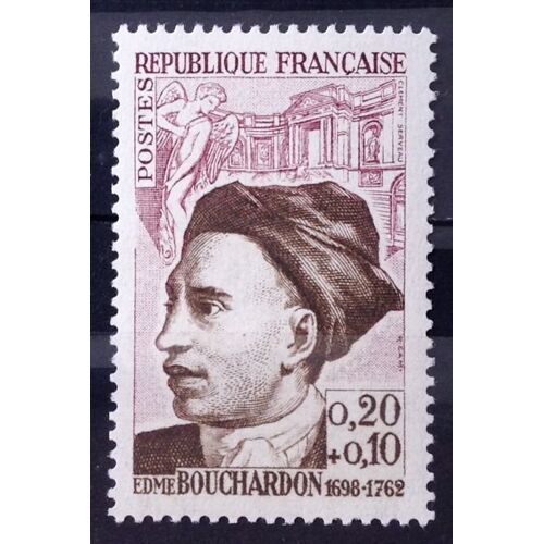Célébrités 1962 - Edmé Bouchardon 0,20+0,10 (Impeccable N° 1346) Neuf** Luxe (= Sans Trace De Charnière) - Cote 3,00 - France Année 1962 - N28428