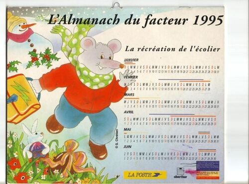 Calendrier Ptt 1995 Arras