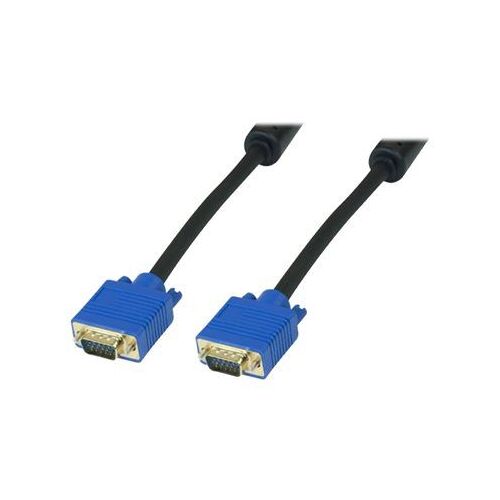 generic Premium - Câble VGA - HD-15 (VGA) (M) pour HD-15 (VGA) (M) - 5 m - vis moletées - noir