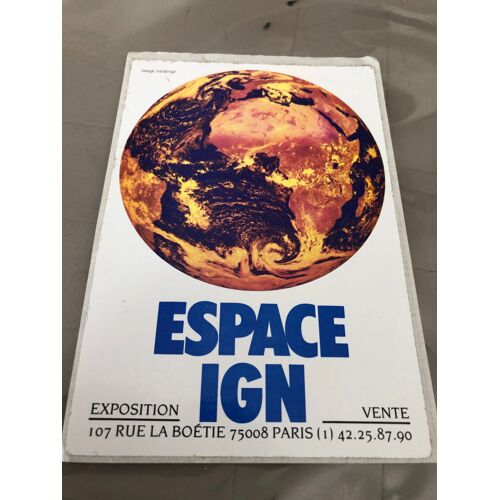 Autocollant Sticker Adhésif Espace Ign I G N - Exposition Vente - 14,5x10 Cm