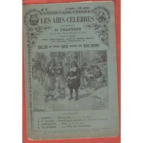 Les Airs Célèbres N°9 Répertoire Du Chanteur