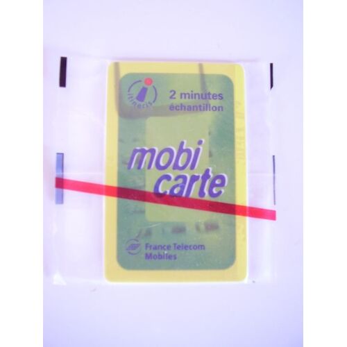Cartes Telephonique - Echantillon Mobicarte 2 Minutes - Jaune