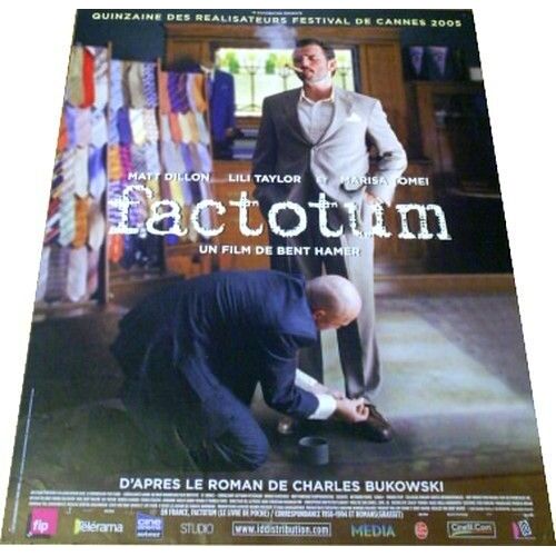 Factotum D'après Le Roman De Bukowski Avec Matt Dillon / Affiche De Cinéma Originale / Format 40/60 Cm
