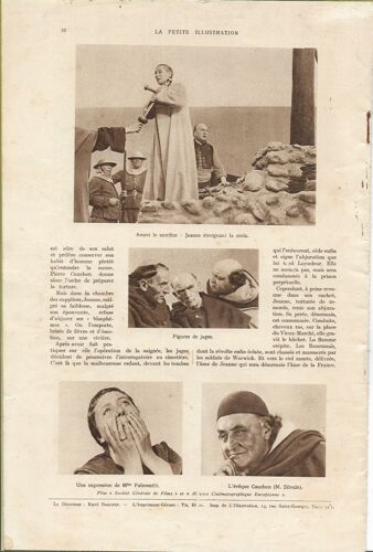 La Petite Illustration Cinéma N° 14 : Les Épopées Françaises À L'écran. Verdun. La Grande Épreuve. Jeanne D'arc