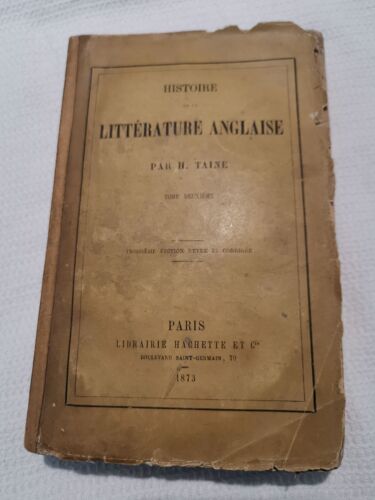 Histoire De La Littérature Anglaise Tome Ii - H. Taine