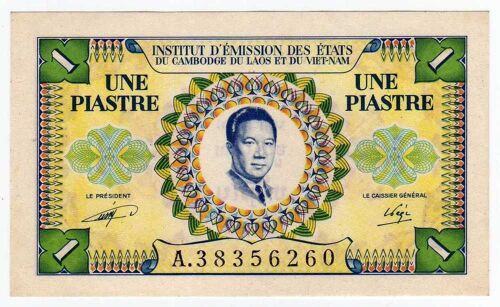 Billet 1 Piastre/1 Kip - Institut D'émission Des États Du Cambodge Du Laos Et Du Viet-Nam N°260