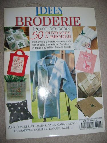 Idees  Le Magazine Des Femmes Créatives Broderie Point De Croix Hors-Série N° 0 : 50 Ouvrages À Broder