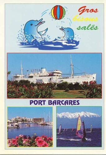 Port Barcares, Entre Mer Et Étangs, Le Lydia Paquebot Des Sables, Le Port Deplaisance, Planche À Voile Et Canigou Enneigé