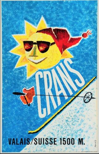 Affiche Crans Valais Suisse 1500 M