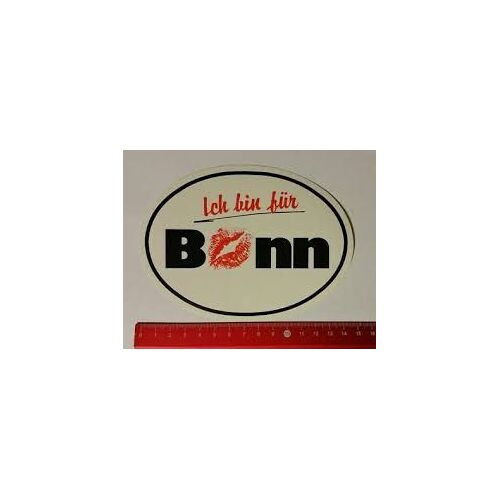Autocollant Sticker Ich Bin Für Bonn - 11x14,5 Cm