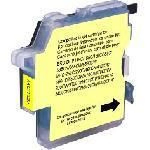 1 Cartouche Encre Jaune Compatible BROTHER LC-1100Y