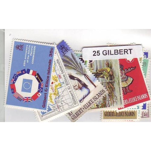 Gilbert - Lot De 25 Timbres Differents