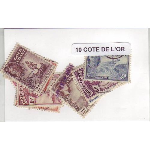 Gold Coast - Lot De 10 Timbres Differents