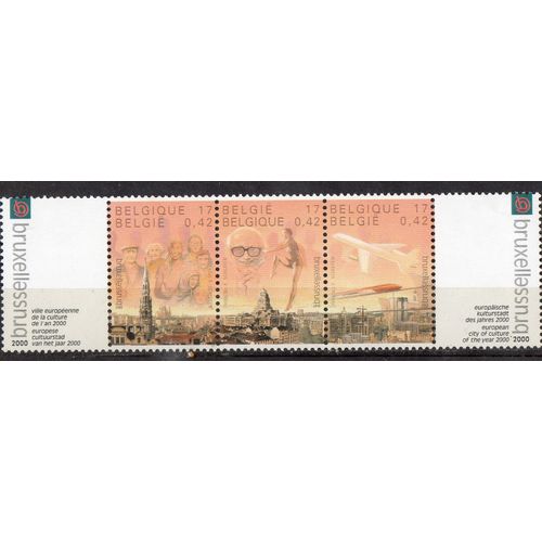 Belgique Timbres Bruxelles Capitale Culturelle 2000