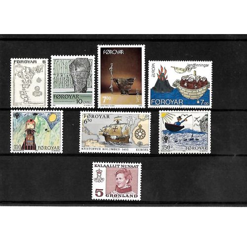 Iles Féroés -Lot De 8 Timbres Neufs**-Gomme Intacte- 1 Er Choix