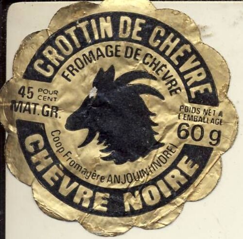 Etiquette De Fromage - Crottin De Chèvre Chèvre Noire