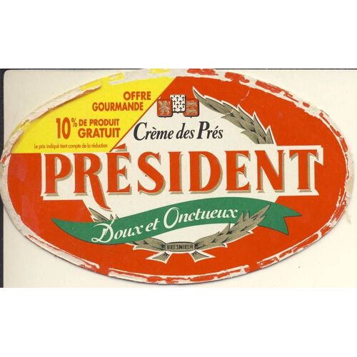 Couvercle De Fromage - Crème Des Prés Président