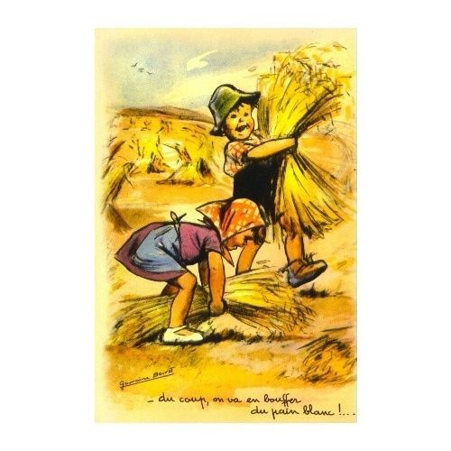 Gravure Germaine Bouret "Ducoup, On Va En Bouffer Du Pain Blanc !"