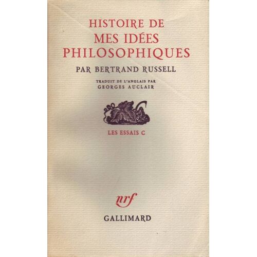 Histoire De Mes Idees Philosophiques