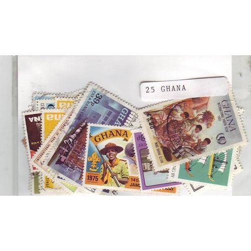 Ghana - Lot De 25 Timbres Differents