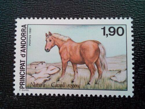Timbre Andorre Fr Yt 361 Poney Mérens (Equus Ferus Caballus) 1987 ( 110404 2 )