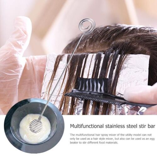 Multifonction Acier Inoxydable Colorant Crème Fouet Salon Coiffure Colorant Fouet Cheveux Barbier Agitateur Soins Des Cheveux Style 