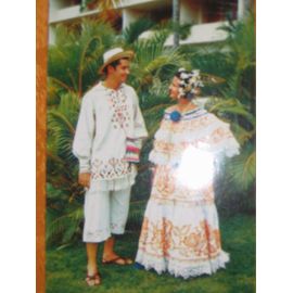 Panama , Carte Voyagée De 1982 , La Pollera Y El Montuno