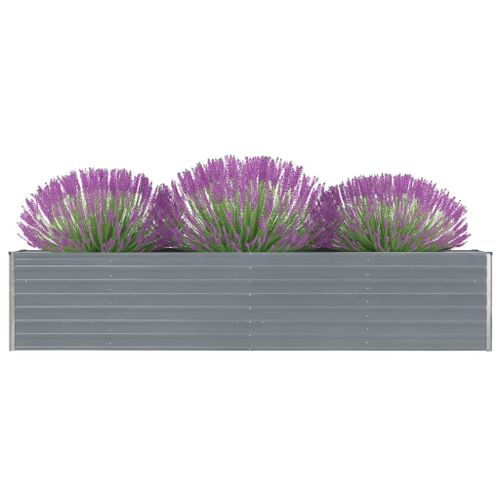 Vidaxl Lit Surélevé De Jardin Acier Galvanisé 320x40x45 Cm Gris
