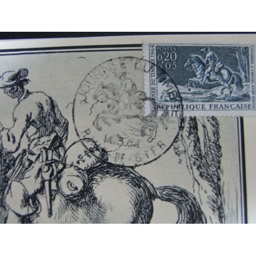 France - Carte + Timbre Oblitere Journee Du Timbre 1964