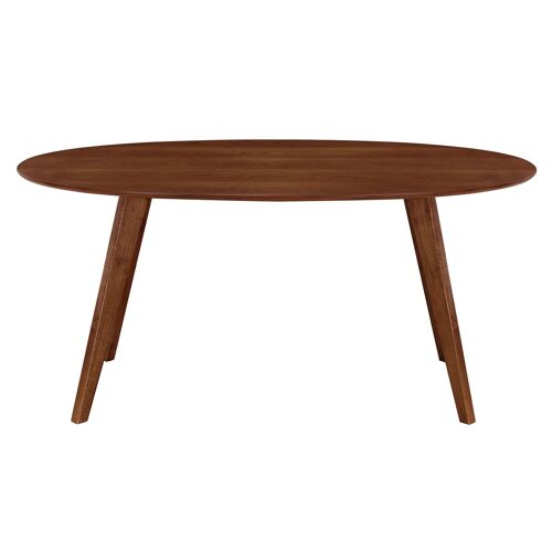 Table À Manger Vintage Ovale Noyer L160 Cm Marik