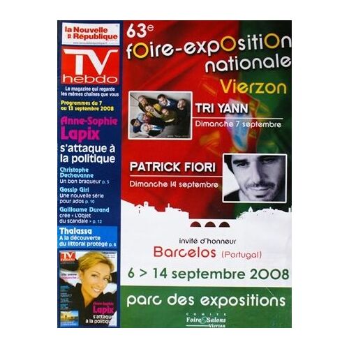 Tv Hebdo La Nouvelle Republique N° 19416 Du 06/09/2008