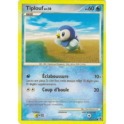 Pokémon Tiplouf Niveau 10 - 60 Pv