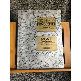 Orchester Probespiel Test Traits D'orchestre Partition Éd. Schott / Peters Volume Basson