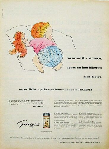 Publicite Ancienne (Juillet 1960) Pour Le Lait Infantile " Guigoz "