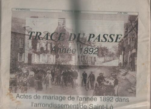 Trace Du Passe  N° 0 : Trace Du Passe Annee 1892