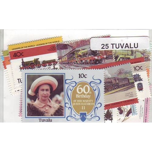 Tuvalu - Lot De 25 Timbres Differents