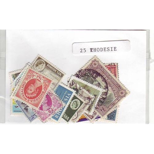 Rhodesie - Lot De 25 Timbres Differents