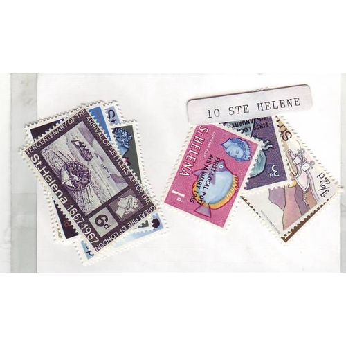 Saint Helene - Lot De 10 Timbres Differents