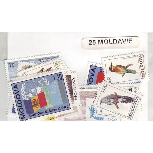Moldavie - Lot De 25 Timbres Differents