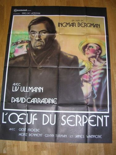 L'oeuf Du Serpent D'ingmar Bergman / David Carradine - Affiche De Cinéma 120 X 160 Cm