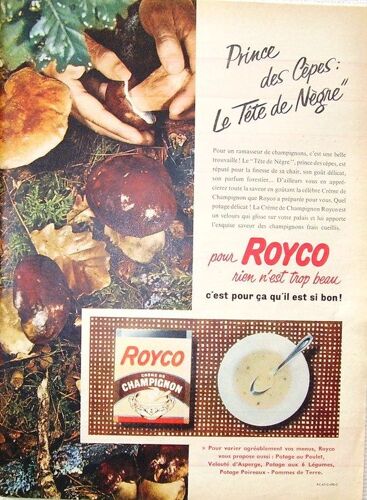 Publicite Ancienne (Avril 1957) Pour La Creme De Champignon Royco