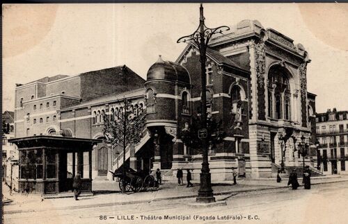 Carte Postale De Lille (Nord) Théâtre Municipal : Façade Latérale (Réf.86)