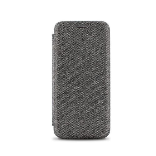 Etui folio clam tissu pour Samsung A10 - gris