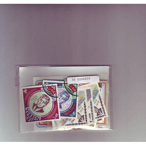 Kennedy - Lot De 50 Timbres Differents Du Monde Entier